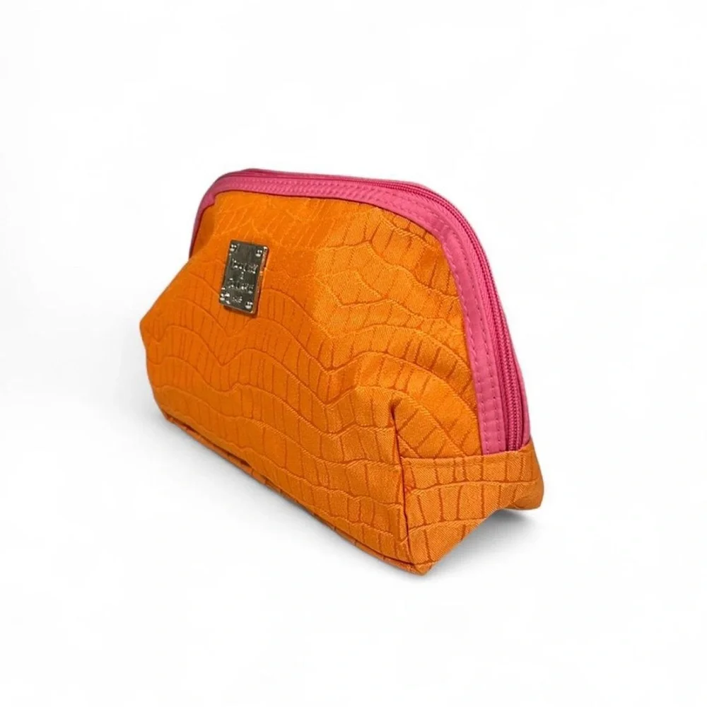 Orange and Pink Cosmetic Bag